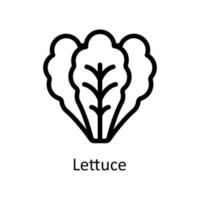 Grüner Salat Vektor Gliederung Symbole. einfach Lager Illustration Lager