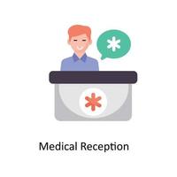 medicinsk reception vektor platt ikoner. enkel stock illustration stock