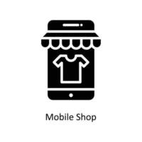 Handy, Mobiltelefon Geschäft Vektor solide Symbole. einfach Lager Illustration Lager