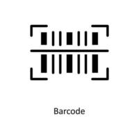 Barcode Vektor solide Symbole. einfach Lager Illustration Lager