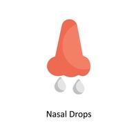 nasal droppar vektor platt ikoner. enkel stock illustration stock