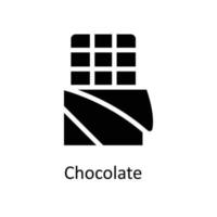 Schokolade Vektor solide Symbole. einfach Lager Illustration Lager