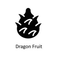 drake frukt vektor fast ikoner. enkel stock illustration stock