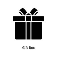 Geschenk Box Vektor solide Symbole. einfach Lager Illustration Lager