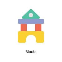 block vektor platt ikoner. enkel stock illustration stock illustration