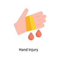 Hand Verletzung Vektor eben Symbole. einfach Lager Illustration Lager
