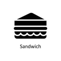 smörgås vektor fast ikoner. enkel stock illustration stock