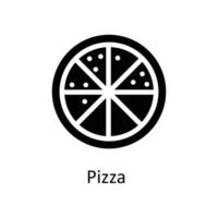 Pizza Vektor solide Symbole. einfach Lager Illustration Lager