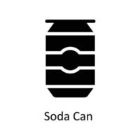 soda kan vektor fast ikoner. enkel stock illustration stock