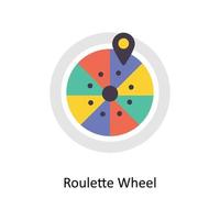 Roulette Rad Vektor eben Symbole. einfach Lager Illustration Lager Illustration