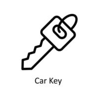 Auto Schlüssel Vektor Gliederung Symbole. einfach Lager Illustration Lager