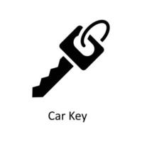 Auto Schlüssel Vektor solide Symbole. einfach Lager Illustration Lager