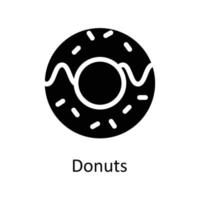 Donuts Vektor solide Symbole. einfach Lager Illustration Lager