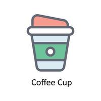 Kaffee Tasse Vektor füllen Gliederung Symbole. einfach Lager Illustration Lager