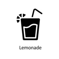 Limonade Vektor solide Symbole. einfach Lager Illustration Lager