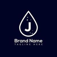 Initiale Brief j waschen Logo, fallen und waschen Kombination. fallen Logo, waschen, sauber, frisch, Wasser Vorlage vektor