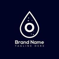 första brev o tvätta logotyp, släppa och tvätta kombination. släppa logotyp, tvätta, rena, färsk, vatten mall vektor