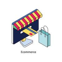 e-handel vektor isometrisk ikoner. enkel stock illustration stock