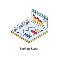 företag Rapportera vektor isometrisk ikoner. enkel stock illustration stock