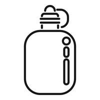 Wasser Flasche Symbol Gliederung Vektor. Reise Ausrüstung vektor