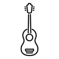 Lager Gitarre Symbol Gliederung Vektor. Reise Ausrüstung vektor