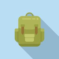 Rucksack Symbol eben Vektor. Reise Ausrüstung vektor