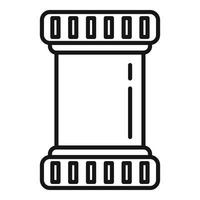 Container Filter Symbol Gliederung Vektor. Wasser Behandlung vektor