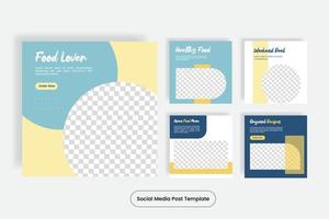 mat sociala medier post mall banner vektor
