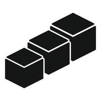 Würfel Blockchain Symbol einfach Vektor. Kette Block vektor