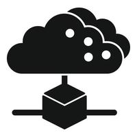 Daten Wolke Symbol einfach Vektor. Block Kette vektor