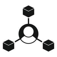 Bergbau Schlüssel Symbol einfach Vektor. Block Kette vektor