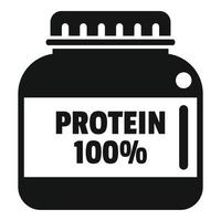 Protein Pulver Symbol einfach Vektor. Essen Nährstoff vektor