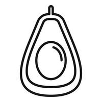 avokado ikon översikt vektor. mat protein vektor