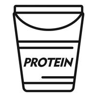 Protein Pack Symbol Gliederung Vektor. Essen Vitamin vektor