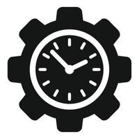 Ausrüstung Uhr Symbol einfach Vektor. Lieferung Zeit vektor