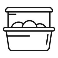 frisch Essen Box Symbol Gliederung Vektor. gesund Obst vektor