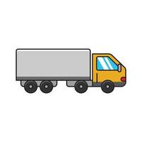 lastbil lastbil vektor illustration med enkel design isolerat på vit bakgrund