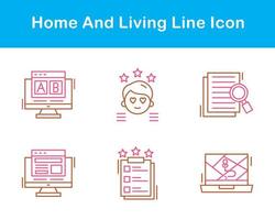 Zuhause und Leben Vektor Symbol einstellen