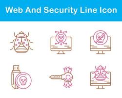 Netz und Sicherheit Vektor Symbol einstellen