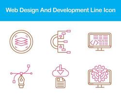 Netz Design und Entwicklung Vektor Symbol einstellen