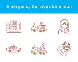 Notfall Dienstleistungen Vektor Symbol einstellen