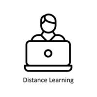 Entfernung Lernen Vektor Gliederung Symbole. einfach Lager Illustration Lager
