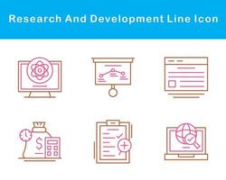 Forschung und Entwicklung Vektor Symbol einstellen