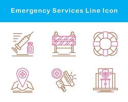 Notfall Dienstleistungen Vektor Symbol einstellen