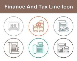 finansiera och beskatta vektor ikon uppsättning