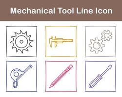mekanisk verktyg vektor ikon uppsättning
