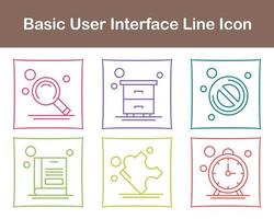 grundläggande användare gränssnitt vektor ikon uppsättning