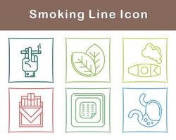 Rauchen Vektor Symbol einstellen