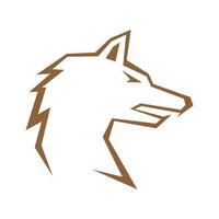Wolf Linie Kunst Logo Design vektor