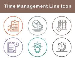 tid förvaltning vektor ikon uppsättning